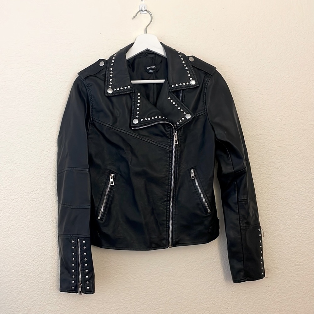 Bebe Studded Leather Jacket